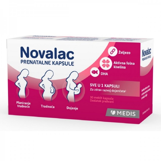 NOVALAC PRENATALNE GEL KAPSULE A30   MEDIS